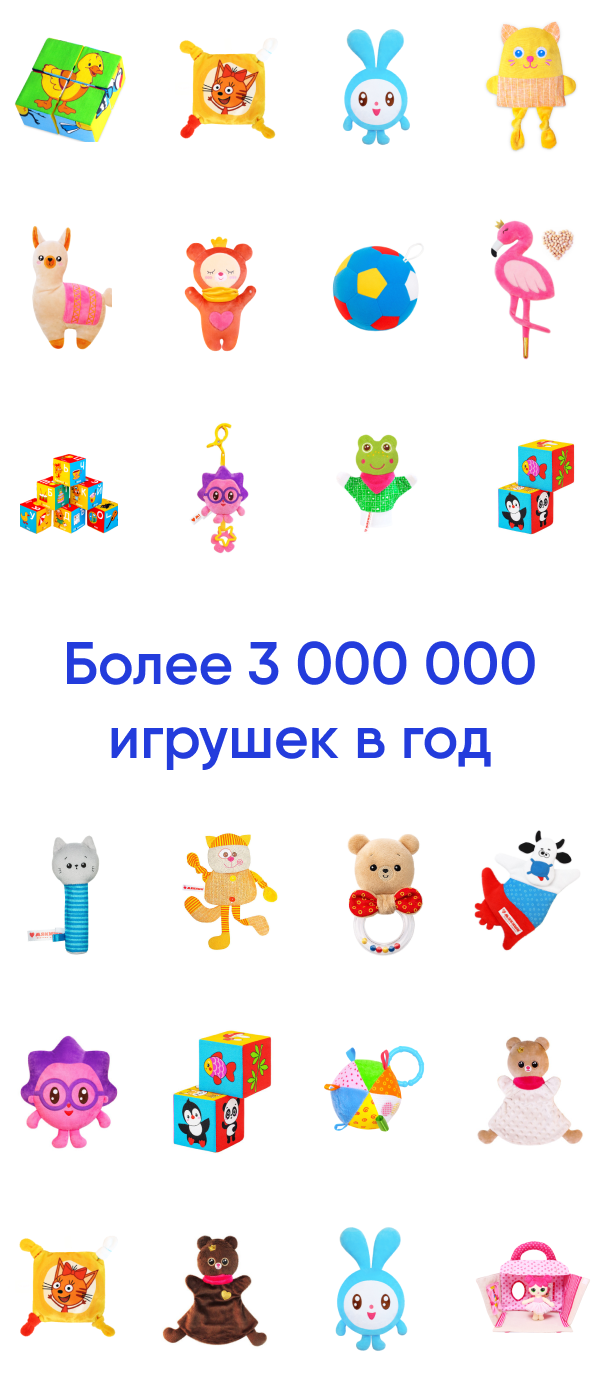 Более 3 000 000 игрушек в год