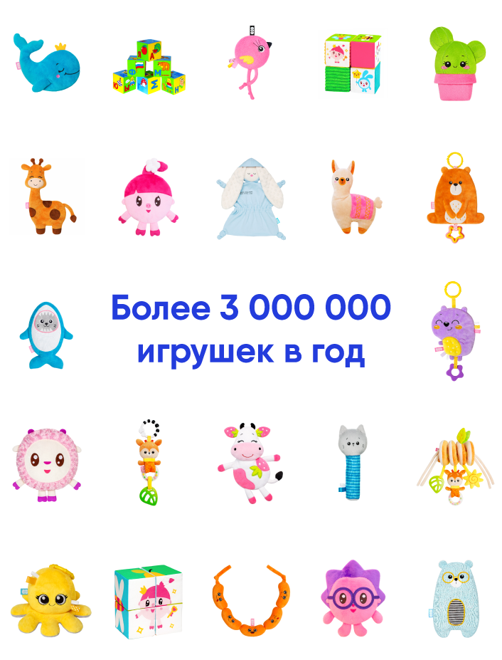 Более 1 800 000 игрушек в год
