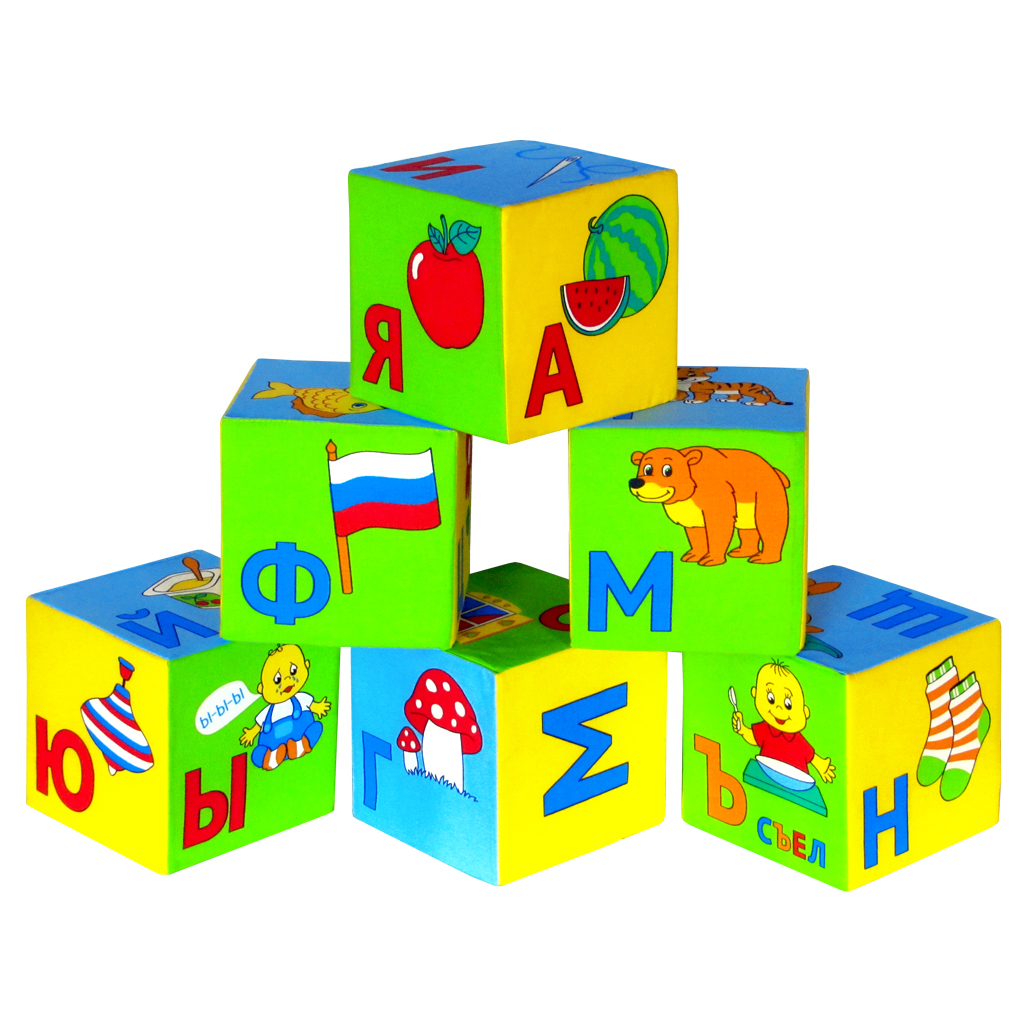 Кубики "Азбука в картинках", 6 кубиков