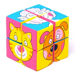 Кубики "Собери картинку Зверята", 8 кубиков